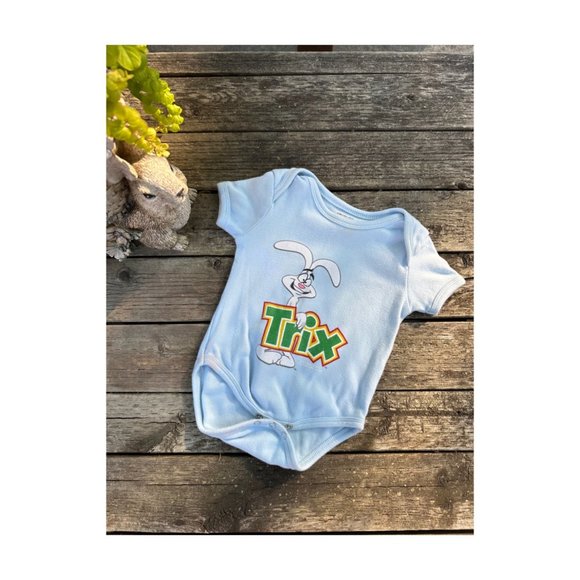 Savvy TRIX Bunny Bodysuit One Piece Snaps 100% Cotton Sz 3-6M - Picture 1 of 5